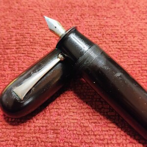 Vintage vulpen jaren 40/50/Japanse jumbo zwart eboniet/MFS 5 Daily Writer SuperFlex tot 3 mm