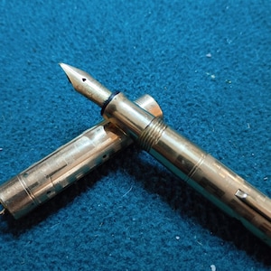 Wahll Yellow Gold Filled / 1920's Ringtop Vintage Füllfederhalter / MFS-4 Flex bis ~2.3MMM