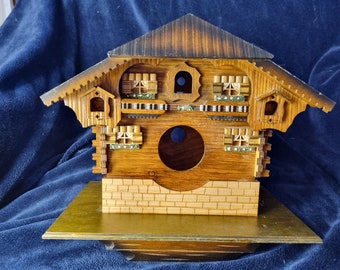 Original Black Forest cuckoo clock house, Black Forest cottage handmade, wood carving raw house, birdhouse