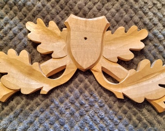 Beautiful self-carved wooden crown ready to be finished.
