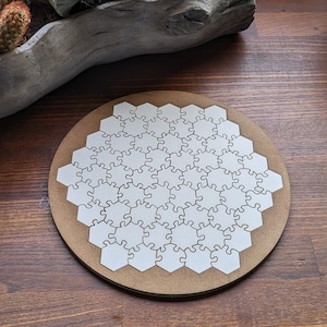 Handmade Jigsaw Puzzle ∙ Recycled Wooden Puzzle ∙ Challenging Puzzle ∙ Geometric Brain Teaser ∙ Unique Impossible Puzzle Gift for Adults