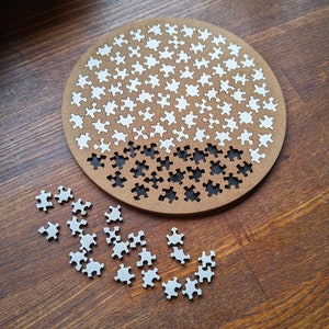 Handmade Jigsaw Puzzle ∙ Recycled Wooden Puzzle ∙ Challenging Puzzle ∙ Geometric Brain Teaser ∙ Unique Impossible Puzzle Gift for Adults