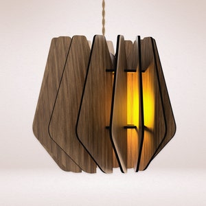 Scandinavian Boho Lampshade - Handmade Wooden Pendant Light - Eco Friendly - Wood Ceiling Light - Natural Decor - Made to Order - Unique