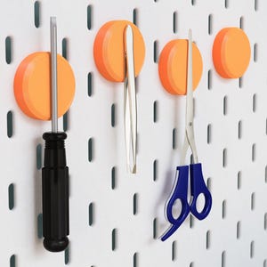 IKEA SKADIS Magnete (Upgraded!) 6er-Pack - Verschiedene Farben - Pegboard - Skadis Zubehör Befestigungen - Craft Organisation - Pegboard Lagerung