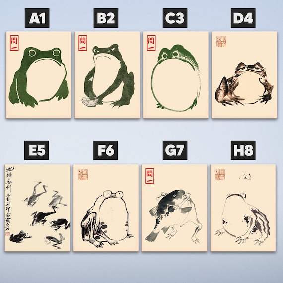 Grumpy Toads by Matsumoto Hoji - Decorative Ceramic Tiles