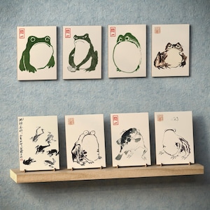 Grumpy Toads van Matsumoto Hoji - Decoratieve keramische tegels - Japanse houtsnededruk - Kikkerkunst - Wanddecoratie Ukiyo-e - Kunstwerk Japan