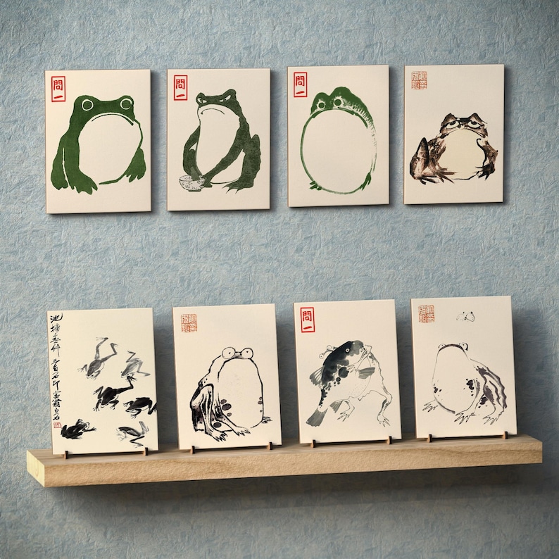 Grumpy Toads by Matsumoto Hoji - Decorative Ceramic Tiles - Japanese ...