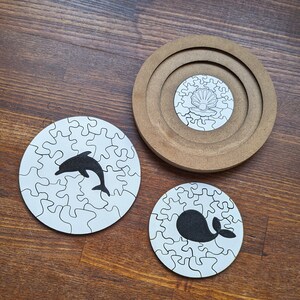 Handmade Jigsaw Puzzle ∙ Recycled Wooden Puzzle ∙ Challenging Puzzle ∙ Geometric Brain Teaser ∙ Unique Impossible Puzzle Gift for Adults
