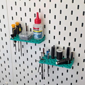 IKEA SKADIS Hole Shelf (2 Pack) - Various Colours - Pegboard - SKADIS Accessories Attachments - Craft Organisation - Pegboard Storage