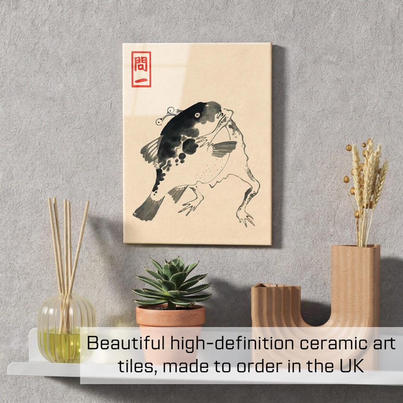 Grumpy Toads by Matsumoto Hoji - Decorative Ceramic Tiles - Japanese ...