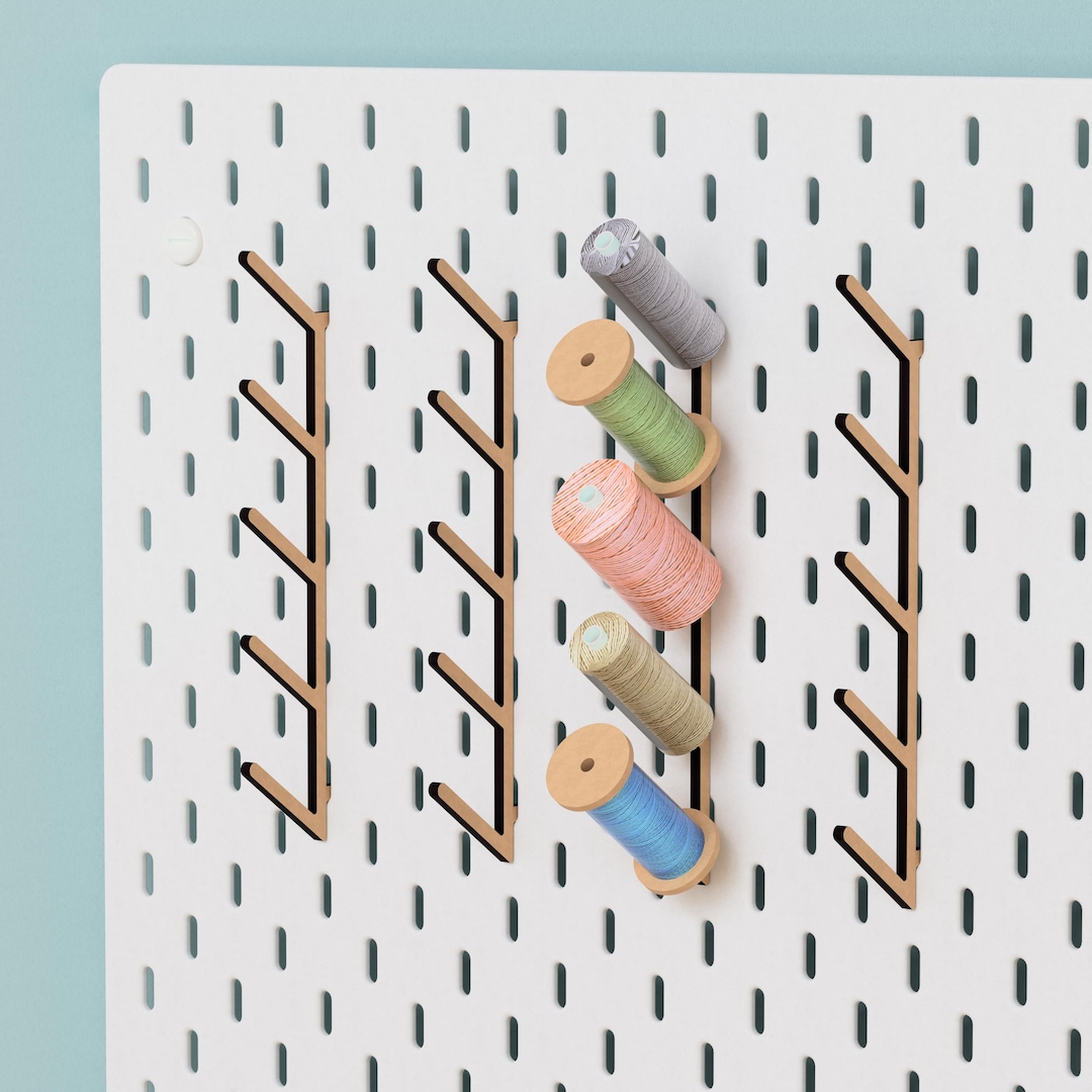 Organiseur De Bobines, Rangement De Bobines à 4 Rangées Pour Panneaux Perforés Ikea Skadis, Accessoires De Couture, Rangement Pour Bricolage - France