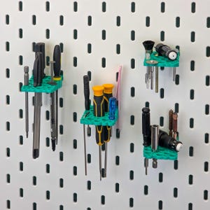 IKEA SKADIS Hole Shelf (4 Pack) - Various Colours - Pegboard - SKADIS Accessories Attachments - Craft Organisation - Pegboard Storage