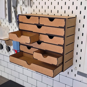 IKEA SKADIS Drawers - Pegboard - Skadis Accessories Attachments - Craft Organisation - Peg Board Storage - Organiser - Eco-Friendly