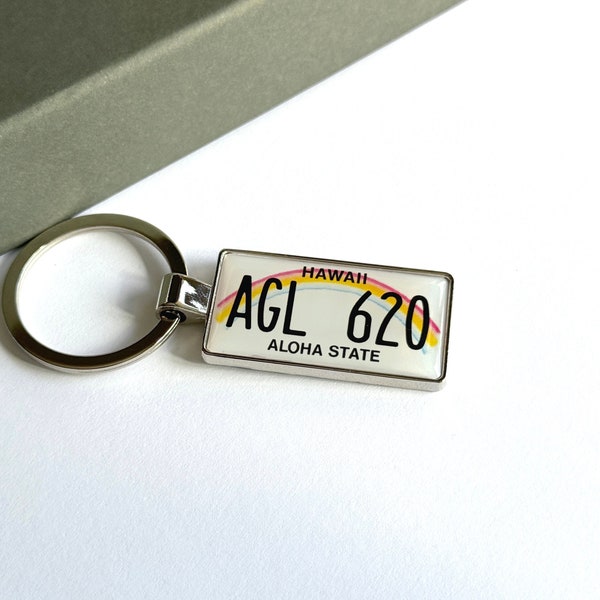 Hawaiian License Plate Keychain Etsy