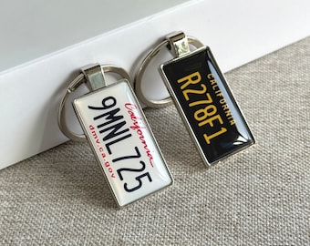 California License Plate Keychain Custom Car Keychain License Plate Keychain Personalized Keyring Number Plate Car Accessory Plate Keyring