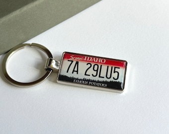 Idaho Car License Plate Keychain Popular right now Custom Keychain Personalized gift Wedding gift Car Accessories Gift for her Birthday