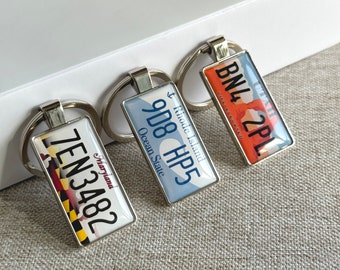 Rhode License Plate Keychain Custom Car Keychain License Plate Keychain Personalized Keyring Number Plate Car Accessory Car Plate Keyring