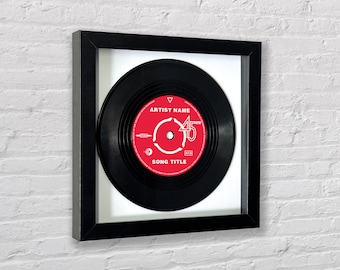 Vinyl Record Wall Art Favourite Song Personalised Records Framed Vinyl Print Personalised Record Gift Song Music Custom Made