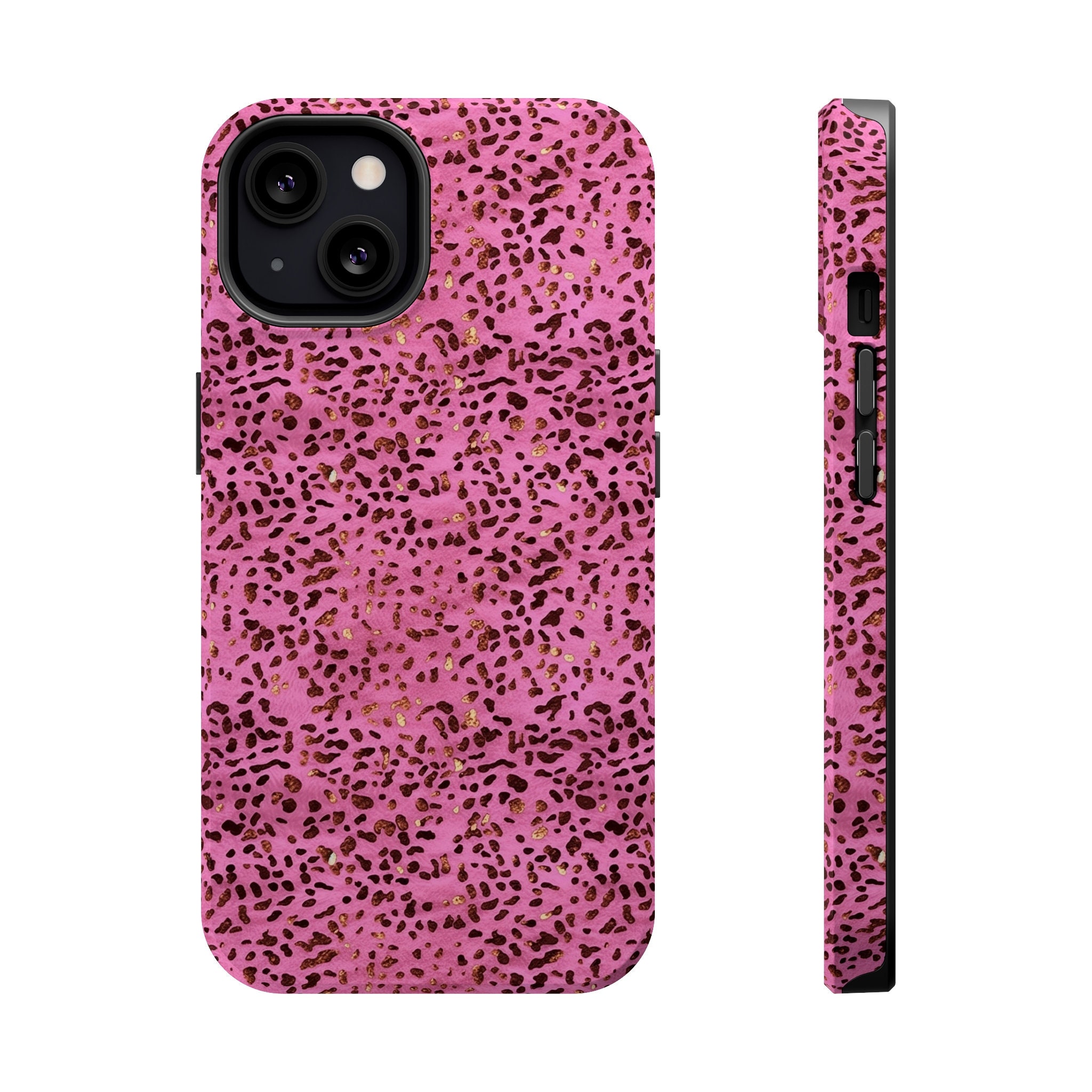 iPhoneケース Casetify MagSafe Dusty Pink leopard case Pink Leopard MagSafe Phone Case – luxylemon