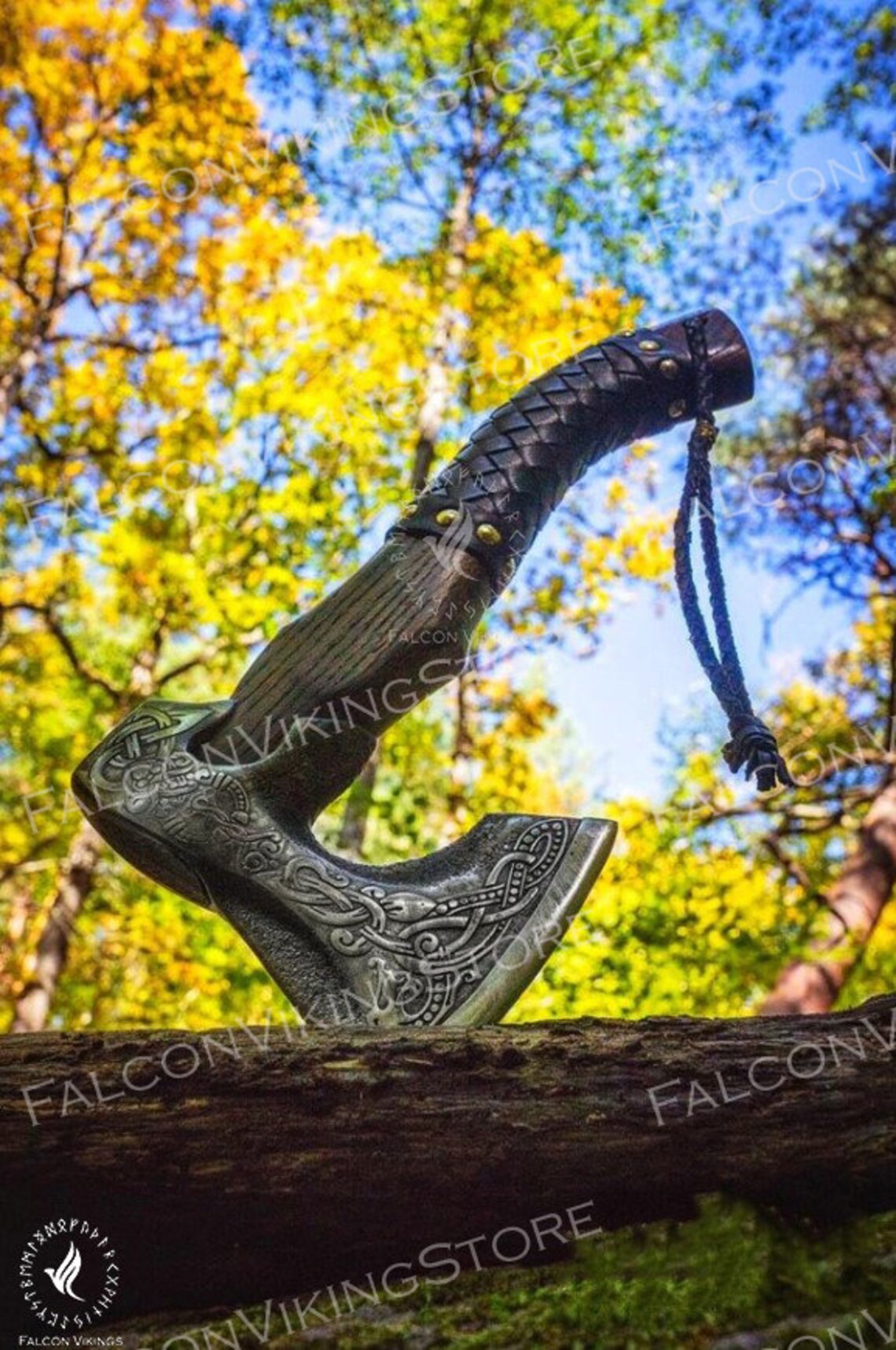 RAGNAR VIKING AXE Camping Axe With Rose Woos Shaft Etsy