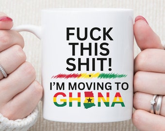 Moving to Ghana Mug, Ghana Flag, Relocating to Ghana, moving away mug,immigration to Ghana,African Gift,Ghanaian Gifts,Co-Worker Relocation