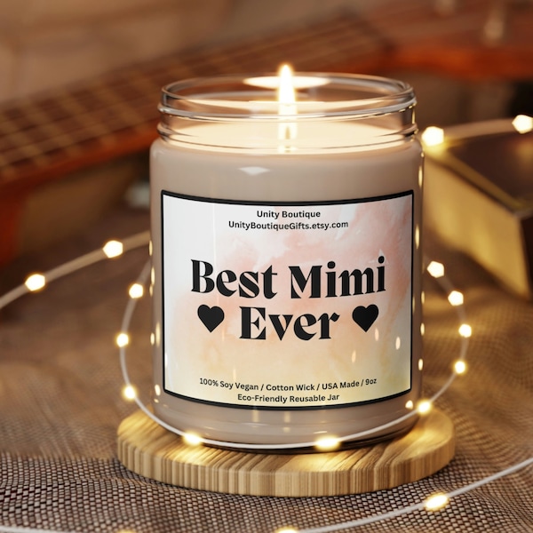 Best Mimi Ever Candle.100% Soy Candle. Mimi Grandmother Candle.USA Made Candle. Mimi Candle. Mothers Day Candle Gift for Mimi