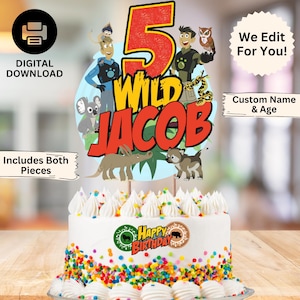 Personalisierte druckbare Wild Kratt Kuchen Topper, Wild Kratt Party, Wild Kratt Geburtstag Dekor, Wild Kratt Herzstück, Wild Kratt Party Zubehör