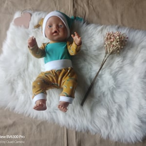 Puppenset Puppenbekleidung Body, Hose und Mütze  30-45 cm