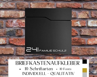 Mailbox sticker with house number and hyphen - personalized, high quality - an eye-catcher for your house - vinyl