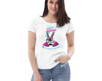 DiveBunnie Love your Oceans fitted eco tee