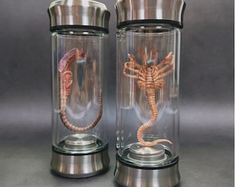 Alien Jar Xenomorph Specimen Facehugger Embryo Glass Jar Movie Prop Replica