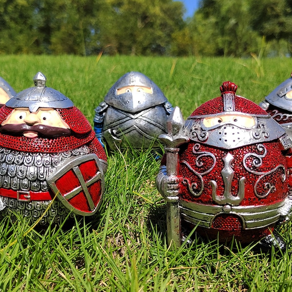 Kabouter Ridder Standbeeld Hars Crafts Desktop Kleine Ornamenten Dikke Soldaat Krijger Tuin Decoratie Outdoor Protection Armor