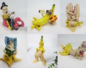 Lustige Harz Banane Mann Miniatur Home Desktop Dekoration Zubehör Kreative Bar Dekor Handwerk Handgemachte Verzierungen Neuheit Geschenke