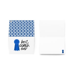 Best Coach Ever Greeting Card with Envelope Thank You Sports Mentor Card