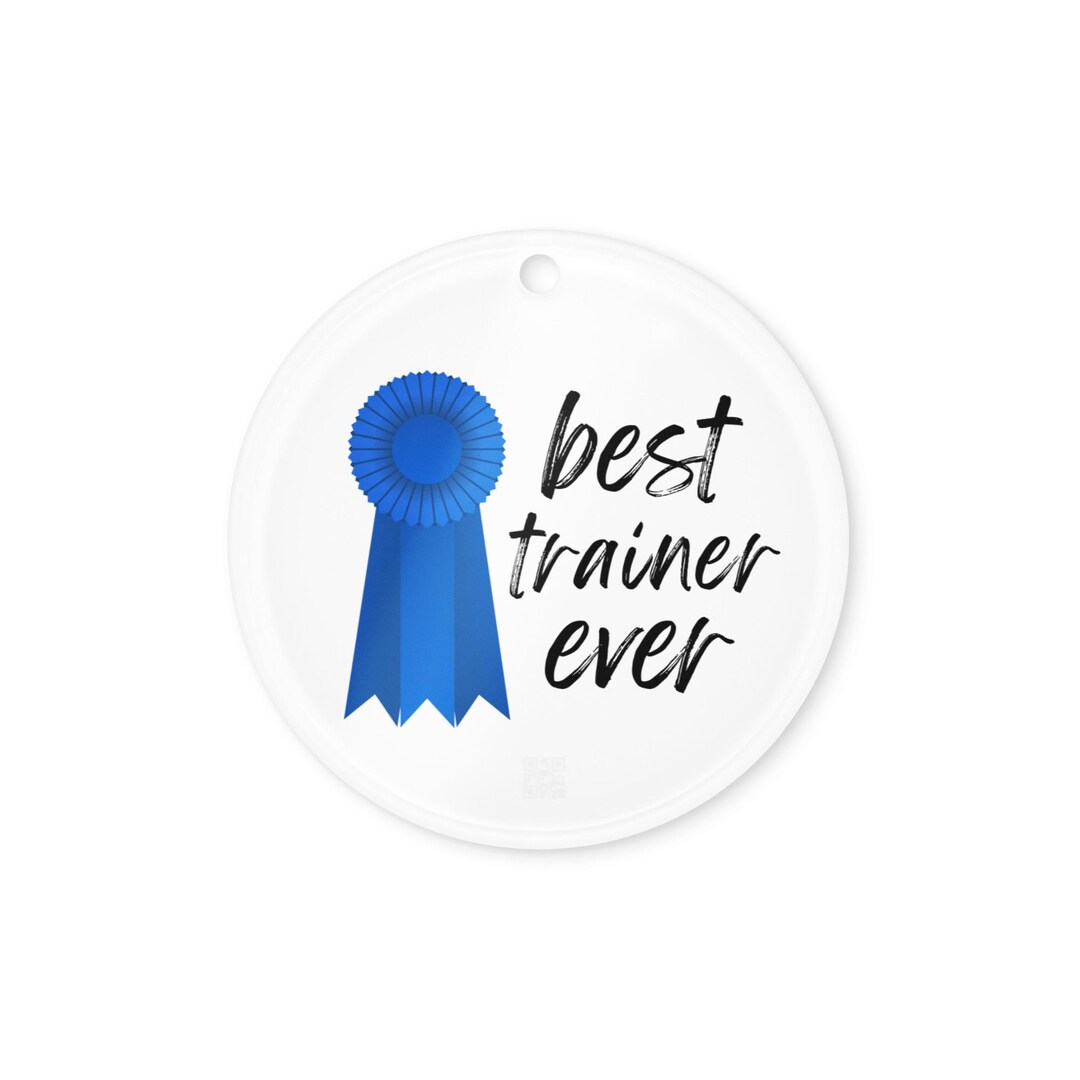 Best Trainer Ever Circle Ornament Horse Trainer Holiday Gift Equestrian ...