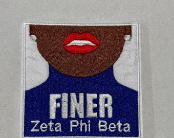 Zeta Phi Bets  iron on patch