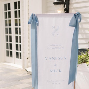 Fabric Wedding Welcome Sign Modern Wedding Welcome Sign Fabric Linen Custom Wedding ceremony Boho Wedding Welcome Sign Wedding Ceremony Sign