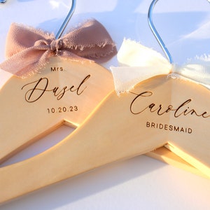 Bridesmaid Hangers Personalized Bridesmaid Gifts Hangers Wedding Hangers Bride Hanger Wedding Hanger Bridal Hanger Bride Engraved F5