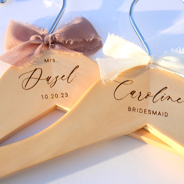 Bridesmaid Hangers Personalized Bridesmaid Gifts Hangers Wedding Hangers Bride Hanger Wedding Hanger Bridal Hanger Bride Engraved F5