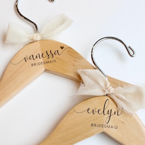Bridesmaid Hangers Personalized Bridesmaid Gifts Hangers Wedding Hangers Bride Hanger Wedding Hanger Bridal Hanger Bride Engraved F2