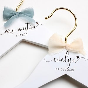 Bridesmaid Hangers Personalized Bridesmaid Gifts Hangers Wedding Hangers Bride Hanger Wedding Hanger Bridal Hanger Bride Engraved F2