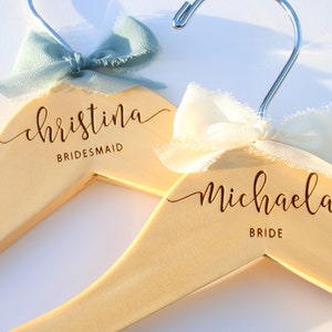 Bridesmaid Hangers Personalized Bridesmaid Gifts Hangers Wedding Hangers Bride Hanger Wedding Hanger Bridal Hanger Bride Engraved F7