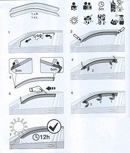 4 Stück Autofenster Windabweiser für Grace 2015 2016 2017 2018