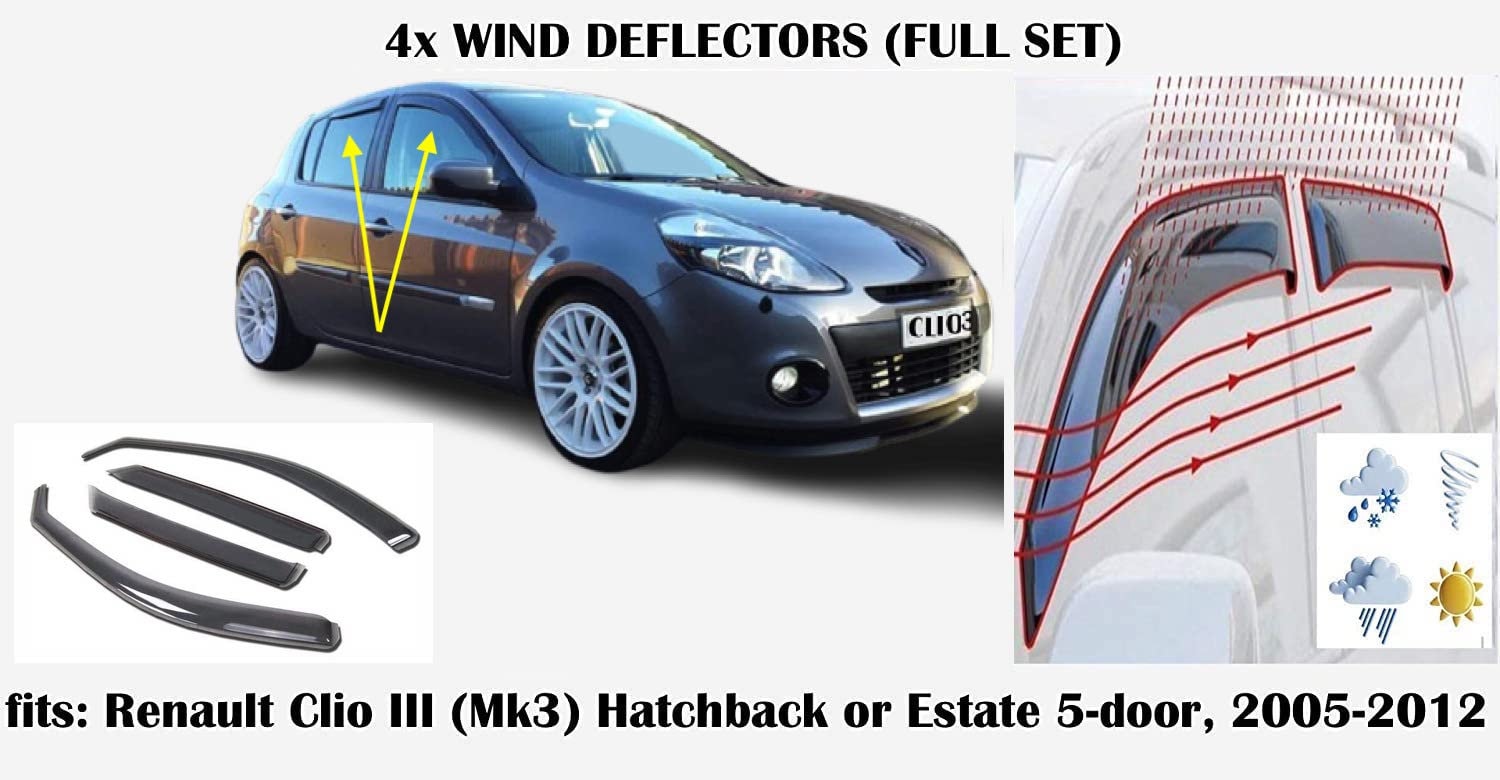 Clio mk3 wind deflectors online