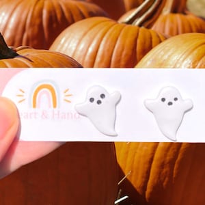 Ghost Earrings, Halloween Earrings, Cute Ghost Earrings, Cute Halloween Earrings, Ghost Stud Earrings, Fall Earrings, Halloween Jewelry