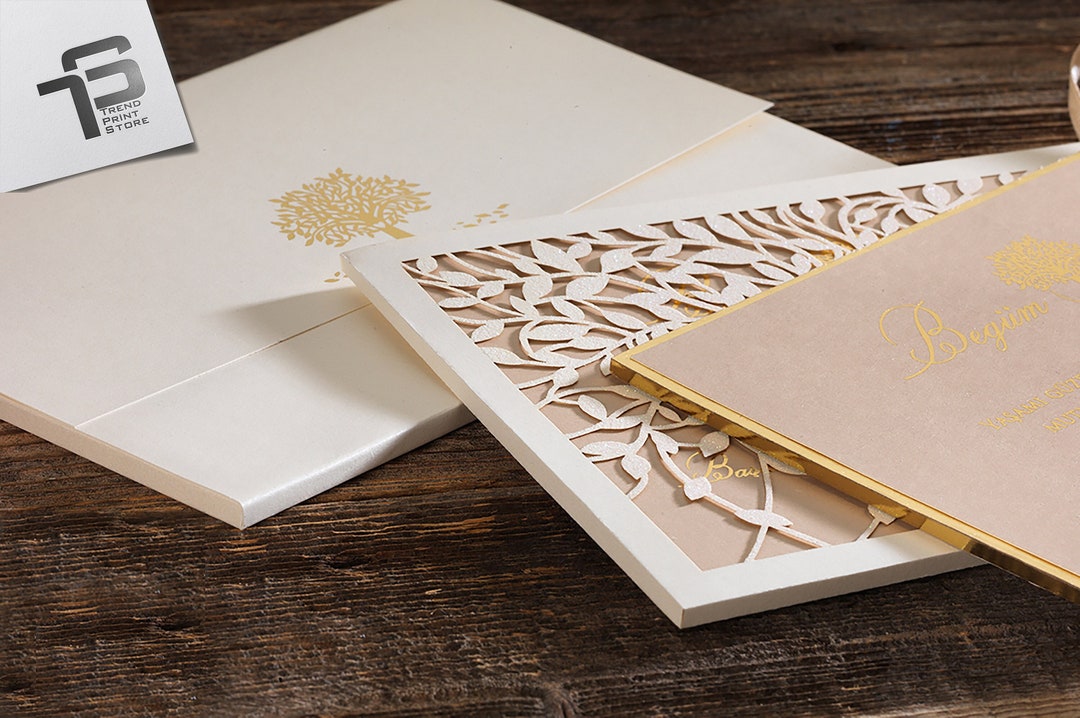 Tree Design Laser Cut Wedding Invitation Tree of Life Sim Etsy