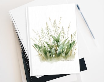 Tuinieren dagboek notitieboek planner lelietje-van-dalen mei geboorte bloem blanco wit dagboek schetsboek cadeau