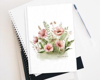 Cuaderno de jardinería, diario, naturaleza, primaveras rosas, febrero, flores de nacimiento, planificador diario en blanco, cuaderno de bocetos, regalo