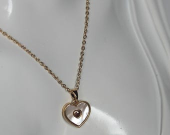 delicate heart necklace 24k gold-plated, dainty gold chain with heart pendant, minimalist necklace with heart, gift heart necklace for wife and mom