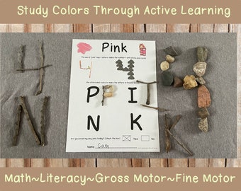 Mesas para pintar con actividades de colores: alfabetización práctica, matemáticas, motricidad fina y motricidad gruesa, aprendizaje basado en la naturaleza, preescolar, jardín de infantes, jardín de infantes y escuela en el hogar